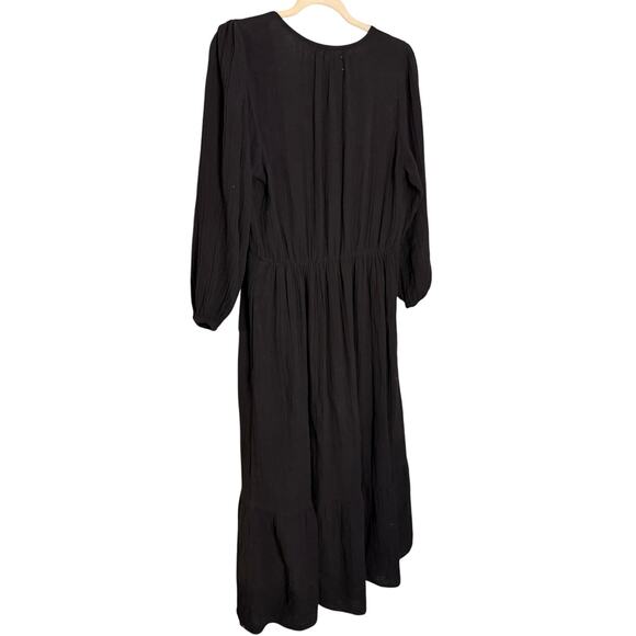 XIRENA Ella Tiered Cotton Gauze Maxi Dress in black - Picture 8 of 8